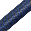 Tela de tela híbrida de aramid de carbono azul liso